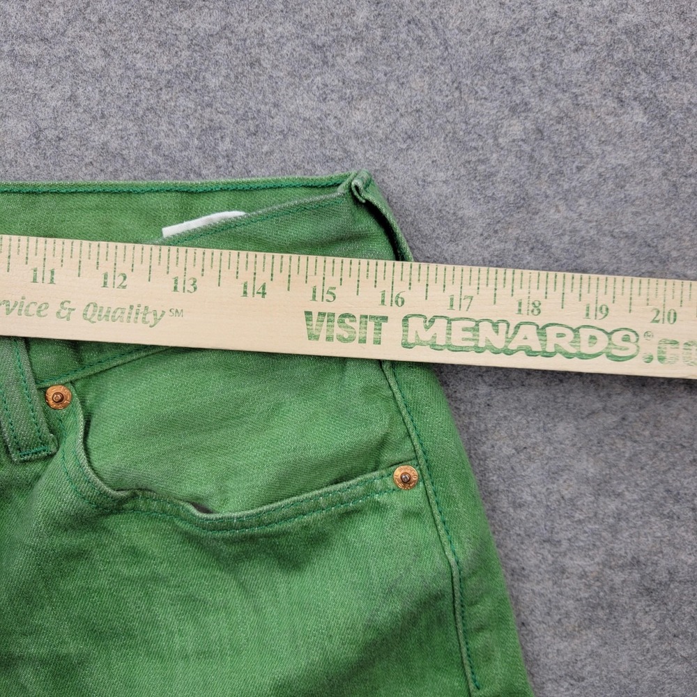 Levis 501 Jeans Mens 34x34 Green Regular Straight Button Fly Denim Pants Casual - Picture 5 of 10